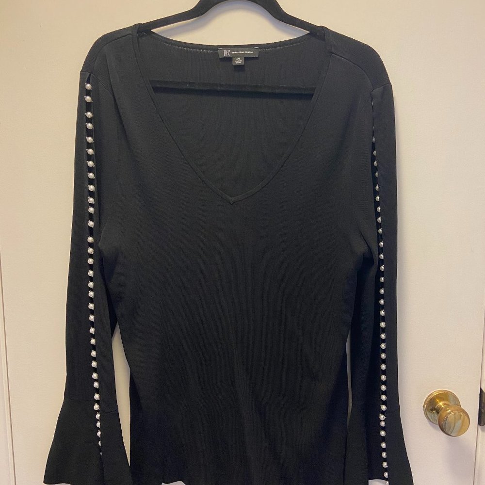 INC Long Sleeve Shirt with Pearl Details